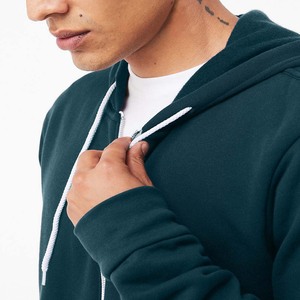 เสื้อฮู้ดแขนยาวแบบสวมหัวมีซิปมีฮู้ดธรรมดาเสื้อฮู้ดซิปกลางแจ้ง - Product Image 4