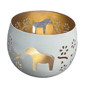 Soporte votivo de metal con cable contemporáneo para decoración del hogar y fiestas de Navidad - Product Image 3