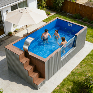 Multifunctional In Ground Villa Garden Family Pools Complete Acrylic Panels Full Size Easy Install Rooftop Container Pool - Product Image 1