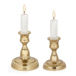 Bougeoir conique en métal plaqué argent au design classique pour décorations de table pour la maison et le mariage - Product Image 4