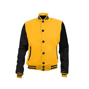 Veste d'université décontractée en coton mélangé avec logo personnalisé classique avec fermeture à boutons à rayures 2 tons pour hommes - Product Image 3