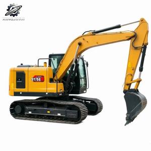 Excavadora de cadenas Sany75C usada, 7 toneladas, cucharón de 0.3m³, marca china original, excavadora de construcción de tamaño pequeño, pocas horas de uso, certificación CE - Product Image 1