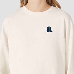 Venta al por mayor de Sudadera de cuello redondo con logotipo personalizado para mujer minorista en blanco nueva sudadera de algodón liso con diseño forrado patrón sólido - Product Image 6