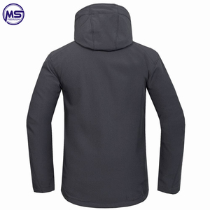 2022 veste Softshell en gros de haute qualité pour hommes impression de Logo personnalisé manches complètes avec fermeture à glissière avant mince pour l'hiver - Product Image 2