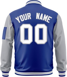 OEM ODM Varsity chaqueta mangas de contraste personalizado nombre del equipo número bordado Universidad Bomber Letterman chaqueta Dropshipping - Product Image 2