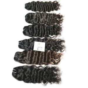 เรมี่อินเดียนอินเดียวิหารหนังกำพร้าผมธรรมชาติสีดำเป็นลอนไม่ผ่านกระบวนการทางเคมีไม่มีการถักทอแบบลึก - Product Image 5