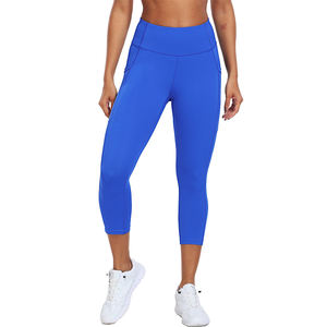 Vente en gros Leggings d'entraînement respirants taille haute pour femmes Leggings ajustés avec logo personnalisé en élasthanne/nylon pour femmes - Product Image 1