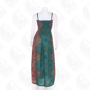 2022ใหม่ได้รับการออกแบบแขนยาวชุดแม็กซี่ศิลปะพิมพ์ฮิปปี้ Boho ยาวชายหาดชุดผู้หญิงจากโรงงานในประเทศไทย - Product Image 2