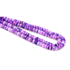 Hermosas cuentas de ópalo morado en forma de rondel liso, cuentas de piedra preciosa de ópalo morado liso de 8-11 mm, ópalo de calidad AAA, joyería - Product Image 4