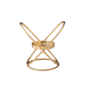 Porte-bougie rond en laiton doré pour la maison, éclairage d'événements du Nouvel An, porte-bougie décoratif, article très vendu - Product Image 5
