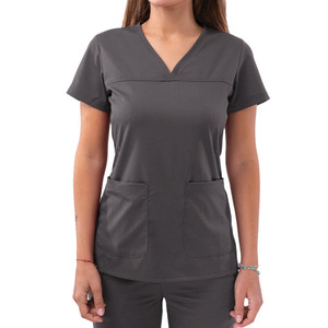 Fabricante de Uniformes para Clínicas Dentales y de Enfermería, Uniforme de Hospital con Cuello en V y Múltiples Bolsillos, Uniforme de Salón de Belleza, Conjuntos de Uniformes Médicos para Enfermeras - Product Image 1