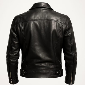 Premium OEM chaqueta de cuero hecho a medida para los hombres de moda Slim Fit Biker estilo a granel al por mayor marca del proveedor - Product Image 2
