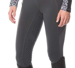 Leggings d'équitation modernes pour femmes, taille haute, respirants, en polyester et élasthanne, pour cavaliers, confortables, extensibles, sans couture, avec ceinture pour l'équitation - Product Image 3