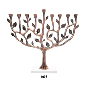 Latón Iglesia Plata Menorah Candelabros Iluminación Decoración Actividades religiosas Pascua Estilo americano Soporte de vela Hogar - Product Image 5
