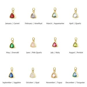 Colgante de piedras preciosas con forma de trillón de cuarzo rosa-Colgante de bisel chapado en oro de Plata de Ley 925, abalorio pequeño de piedras preciosas facetadas - Product Image 2