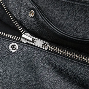 Gilet matelassé en cuir véritable respirant et écologique pour homme, personnalisable, idéal pour la moto – Vente en gros OEM - Product Image 5