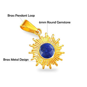 ชุดคอลเล็ตสำหรับนักออกแบบทำด้วยมือสีทอง/สีเงินชุบสีรุ้งพลอยมูนสโตนจี้ทองเหลืองวัสดุหลักหรูหรา - Product Image 3