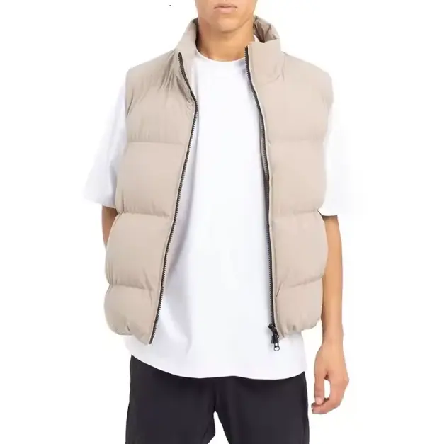 Manteau bouffant à capuche avec poche zippée de qualité pour l'extérieur avec logo personnalisé Vestes à bulles d'hiver pour hommes
