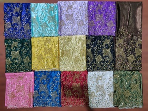 Timeless Tradition Somalian <b>Underskirt</b> Gorgura Crystal Stone Work Floral Pattern Silk Satin Fabric Women's Dress Heavyweight - Product Image 5