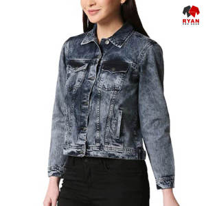 Chaquetas Vaqueras de Diseño Personalizado Ryan Pro Gear para Mujer, Patrón Sólido, Tela Transpirable con Logotipo Personalizado - Product Image 4