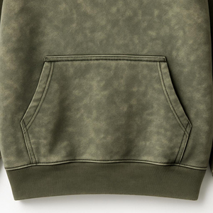 Sweat à capuche délavé à l'acide pour homme, 100% coton, coupe classique, poids lourd, écologique, imperméable, de luxe, prix de gros, faible MOQ - Product Image 2