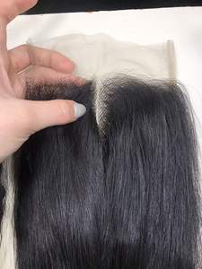 Cheveux humains vietnamiens noirs Remy à fermeture frontale pour la fabrication de perruques - Product Image 4