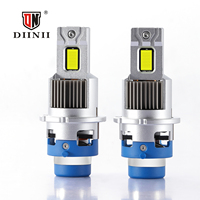 DIINII Phare LED D4S/R 180W 18000LM à double tube en cuivre 12V IP65 étanche LED Canbus universel pour voiture