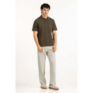 Polo en tricot uni pour homme, coupe classique, col brodé, manches courtes en élasthanne, respirant, confortable, taille XL - Product Image 4