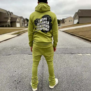 Survêtements décontractés unisexes en polaire 100 % polyester pour homme, collection Hiver 2025, avec logo personnalisé, haute qualité, deux pièces - Product Image 2