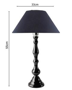 Lámpara de Mesa de Pie Grande con Pantalla de Tela Negra, Decoración de Mesa de Salón, Lámparas de Noche, Lámpara de Venta Caliente, Decoración Moderna para el Hogar - Product Image 1
