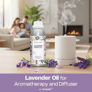 Pack Combo d'Huiles Essentielles 100% Pures de Lavande et de Rose, Huile d'Arbre à Thé Hydratante Pressée à Froid avec Ingrédients de Frankincense et Myrrhe - Product Image 4