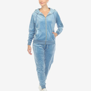 Conjunto de 2 Piezas de Pantalones Acampanados para Mujer, Trajes Deportivos de Terciopelo Transpirables para Invierno, Atuendo de Primavera con Pantalones Deportivos, Conjunto de Terciopelo de Dos Piezas - Product Image 3