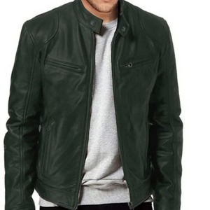 เสื้อแจ็คเก็ตยีนส์หนัง PU สำหรับผู้ชาย - Product Image 4