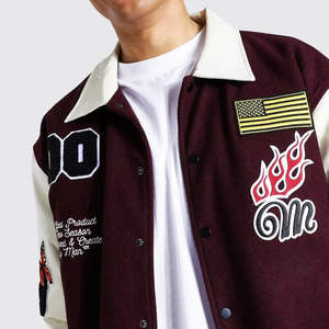 แจ็คเก็ตกันหนาวสำหรับผู้ชายเสื้อโค้ทสำหรับขี่จักรยานเสื้อโค้ทขนสัตว์คอเต่าและแขนเสื้อหนัง PU ปรับแต่งได้ - Product Image 3