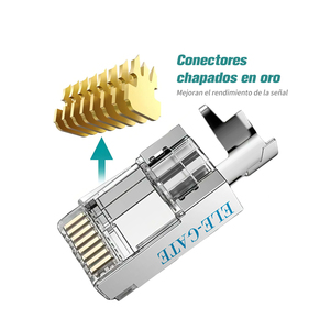 Confezione da 100 Connettori Ethernet RJ45 CAT7 Schermati in Alluminio con Confezione a Conchiglia - Product Image 2