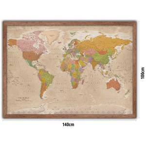 XXL Wood Decor Dark Oak <b>Poster</b> Frame 100 X 140 cm Classical Style MDF Photo Frame for A1 A3 A5 Photos - Product Image 2