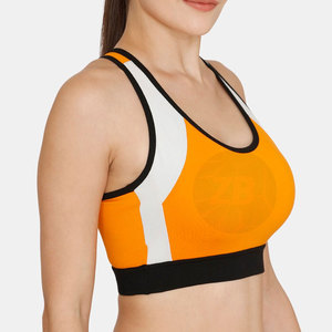 Sujetador deportivo de alta sujeción diseñado con tela elástica y ajuste seguro para correr, yoga y fitness - Product Image 5