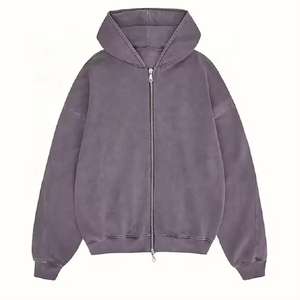 High quality Y2K <b>zip</b> <b>up</b> <b>hoodie</b> oversized custom <b>vintage</b> acid wash <b>zip</b> <b>hoodie</b> double two pullers zipper <b>hoodie</b> - Product Image 2