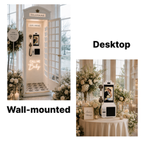 Protecteur d'écran en verre trempé gratuit, Téléphone de mariage avec livre d'or vidéo 64 Go 1080p pour location de mariage