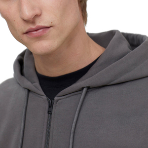 Sur mesure Chenille Broderie Lettre Hommes À Capuche Polaire Zipper Up Collège À Capuche Respirant Polyester Coton À Capuche Hommes - Product Image 4