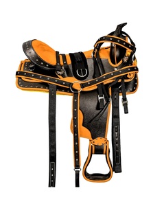 Selle Western Synthétique de Haute Qualité avec Équipement Assorti pour Courses Hippiques Anglaises - Product Image 1