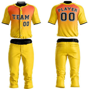 Uniforme de Béisbol Personalizado Unisex para Adultos, Transpirable, Antibacterial, Anti-UV, de Secado Rápido, Impreso por Sublimación, 100% Poliéster Plus - Product Image 1