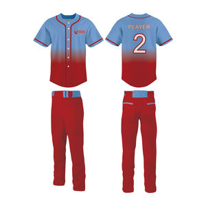 Ensemble d'uniformes de baseball et de softball de qualité supérieure pour équipe, vente en gros, design uni à boutons, uniforme d'équipe personnalisé, prix abordable, vêtements de sport - Product Image 3
