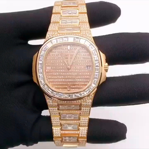 Skeleton Square Moissanite watch| หน้าปัดกระจก42มม. | สไตล์ประธานาธิบดีหรูหราธุรกิจโบราณ | ตัดการขายส่ง - Product Image 2