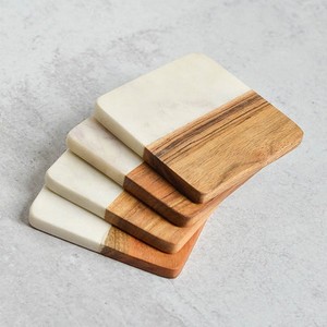 <b>Marble</b> Hexagon Brass Inlay Coasters New Style <b>Marble</b> Unique Quality coaster Gift Custom <b>Marble</b> coaster Stone & Metal Inlay - Product Image 6