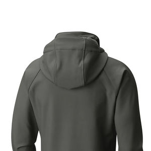 Veste Softshell pour homme, coupe-vent, imperméable, à capuche, fermeture éclair intégrale, col montant, écologique, respirante, séchage rapide, vente en gros - Product Image 5