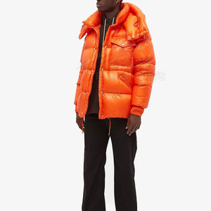 Men's High Street Style <b>Waterproof</b> Windproof Reversible Hooded Bubble <b>Jacket</b> Nylon/Polyester Custom Made Plus Size Wholesale - Product Image 4
