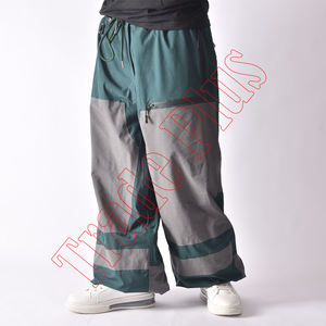 Vente en gros pantalon de neige personnalisé unisexe baggy cargo pantalon surdimensionné avec fermeture éclair pantalon de snowboard respirant jambe large élastique - Product Image 6