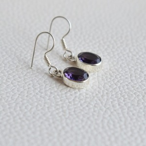Boucles d'oreilles Boho Trending Design Améthyste Gemstone 925 Boucles d'oreilles en argent sterling massif pour femmes Boucles d'oreilles pendantes Bijoux en argent - Product Image 4