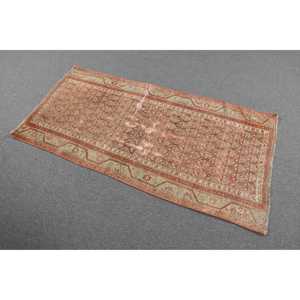 Vintage Rug, Accent 2.8x5.4 ft Turkish Rug, <b>Red</b> Moroccan <b>Wool</b> Rug - Product Image 2